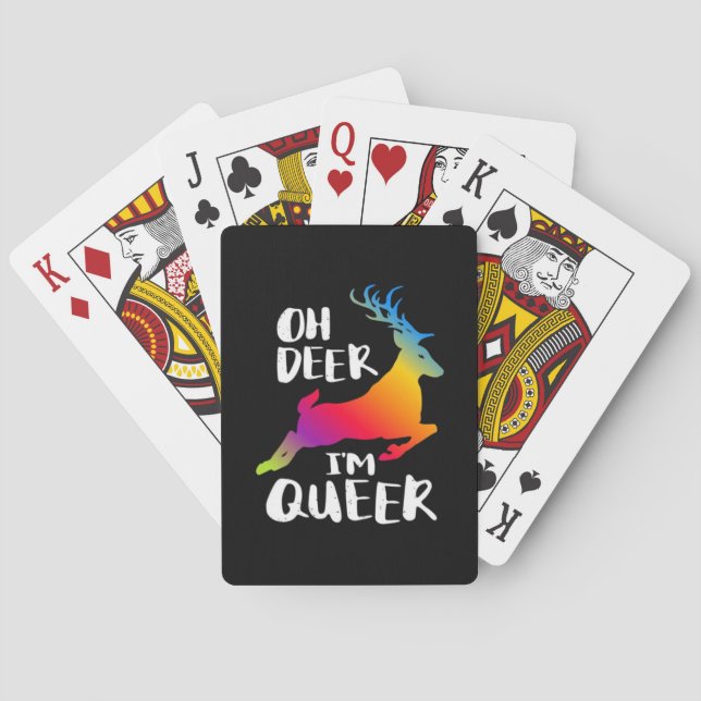 Jeu De Cartes Oh Deer Queer Pride Minimal Artistic Style  (dos)