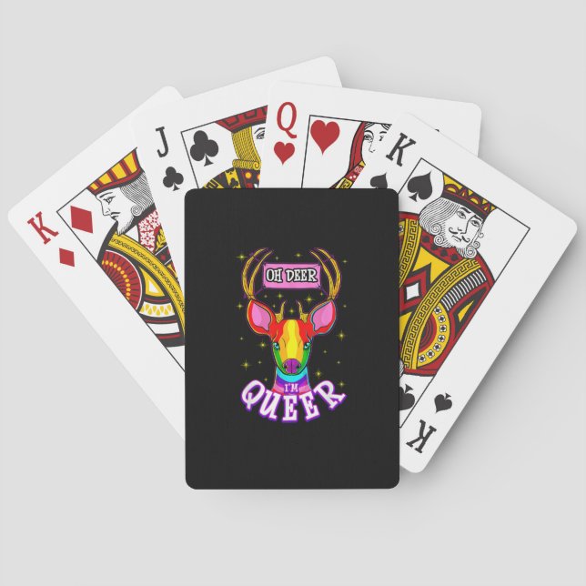 Jeu De Cartes Oh Deer Queer Pride Month Celebration Gift  (dos)