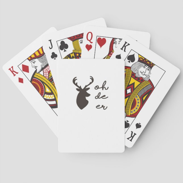 Jeu De Cartes Oh Deer Style Graphique Moderne  (dos)