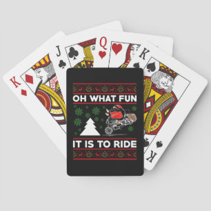 Jeu De Cartes Oh What Fun It Is To Ride Santa Motocross Dirt Bik