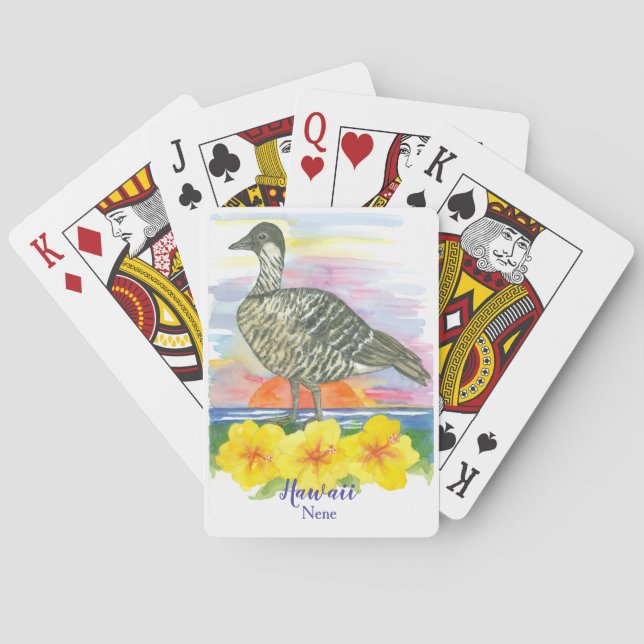 Jeu De Cartes Oie d'Hawaï Nene Oiseau d'État Hawaii (dos)