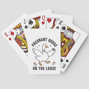 Jeu De Cartes Oie enceinte sur l'oiseau de Grossesse Perdue Oie
