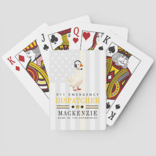 Jeu De Cartes Oie personnalisée de répartiteur 911 avec casque 