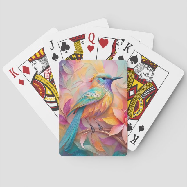 Jeu De Cartes Oiseau-chanteur à gorge violette Imaginaire (dos)