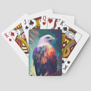 Jeu De Cartes Oiseau d'aigle Portrait animal Peinture Faune Grat