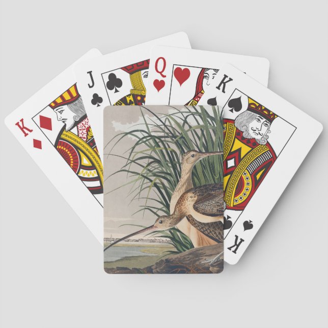 Jeu De Cartes Oiseau de Courlis à long bec Audubon (dos)