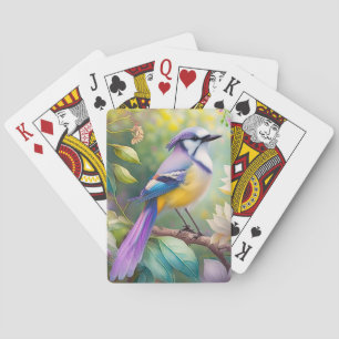 Jeu De Cartes Oiseau de fantaisie Geai Violet Touffeté