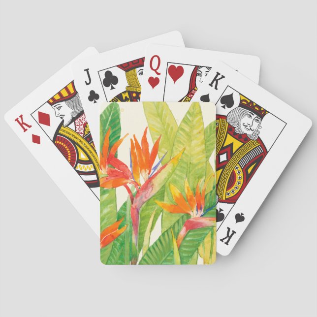 Jeu De Cartes Oiseau des fleurs | du paradis tropical (dos)