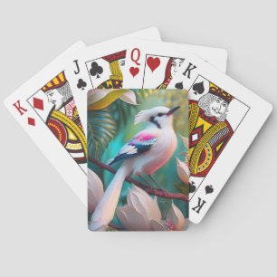 Jeu De Cartes Oiseau d'Imaginaire tacheté blanc crêpé