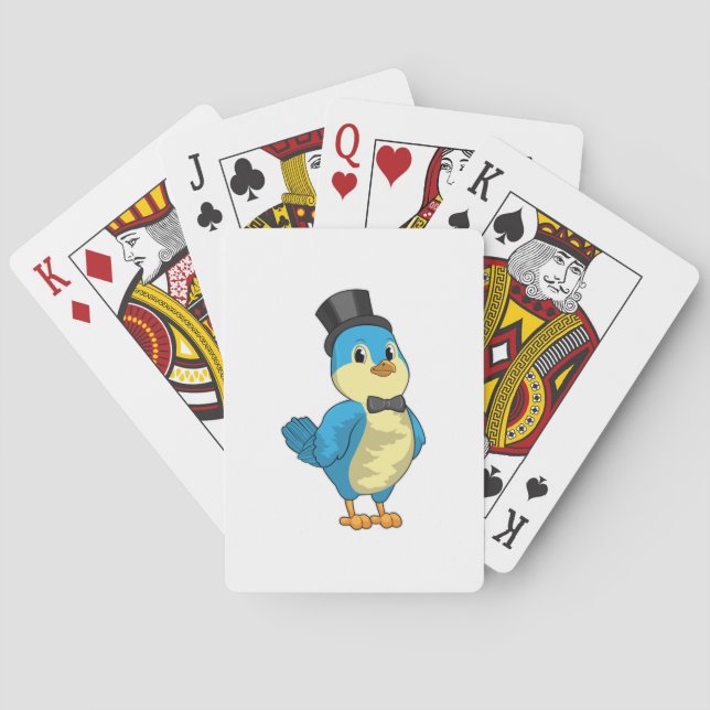 Jeu De Cartes Oiseau en marié avec ruban (dos)