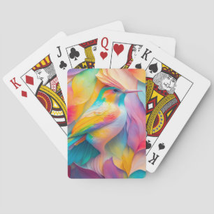 Jeu De Cartes Oiseau en soie de fantaisie