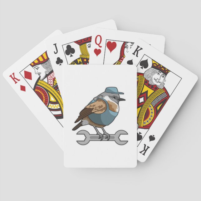 Jeu De Cartes Oiseau en tireur avec clé (dos)