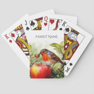 Jeu De Cartes Oiseau Fantaisiste et Délice de Pomme
