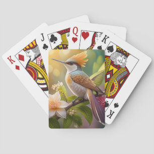 Jeu De Cartes Oiseau Fantastique à Crête Dorée