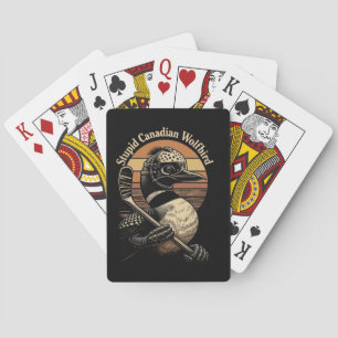 Jeu De Cartes Oiseau loup canadien stupide