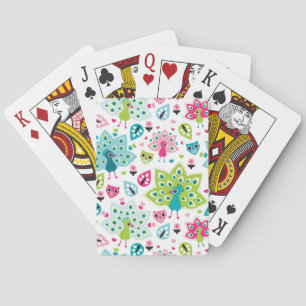 Jeu De Cartes oiseau paon et hibou