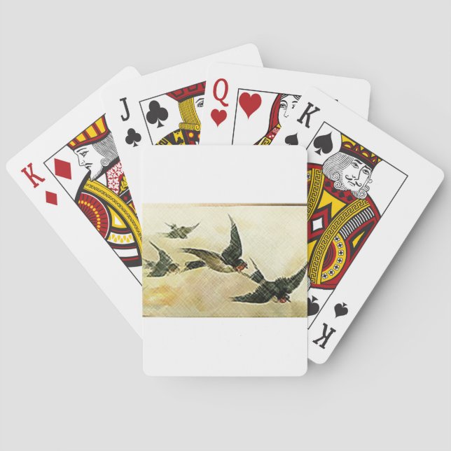 Jeu De Cartes Oiseaux en vol (dos)