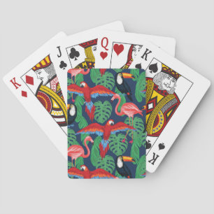 Jeu De Cartes Oiseaux Tropicaux Aux Couleurs Lumineuses