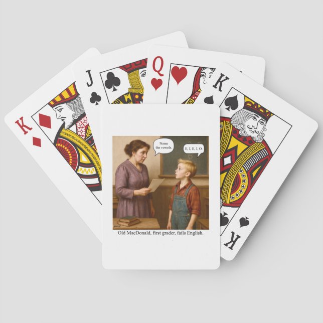 Jeu De Cartes Old MacDonald, élève de première année, échoue en  (dos)