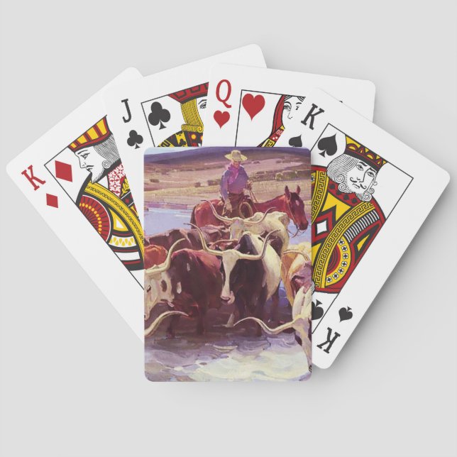 Jeu De Cartes « Old Texas » par W Herbert Dunton (dos)