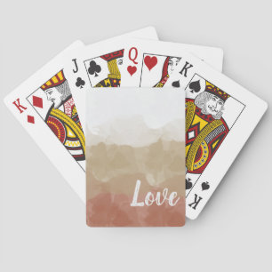 Jeu De Cartes Ombre Brown et Tan Love Graceful Gradient