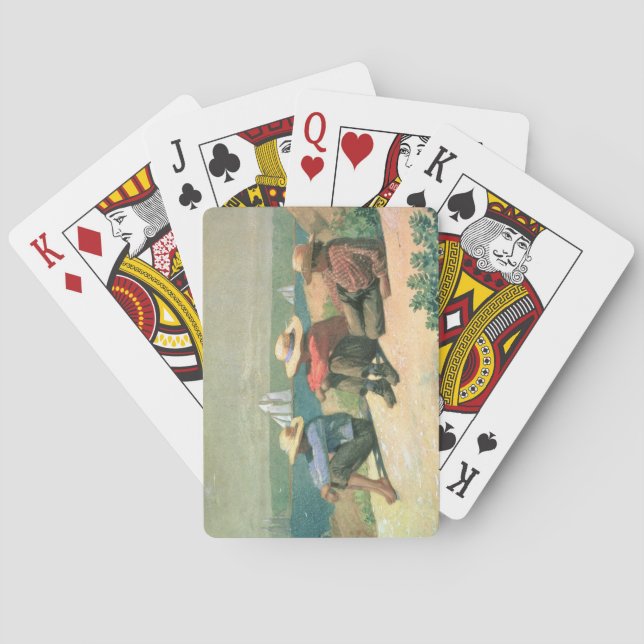 Jeu De Cartes On the Beach, 1875 (w/c) (dos)