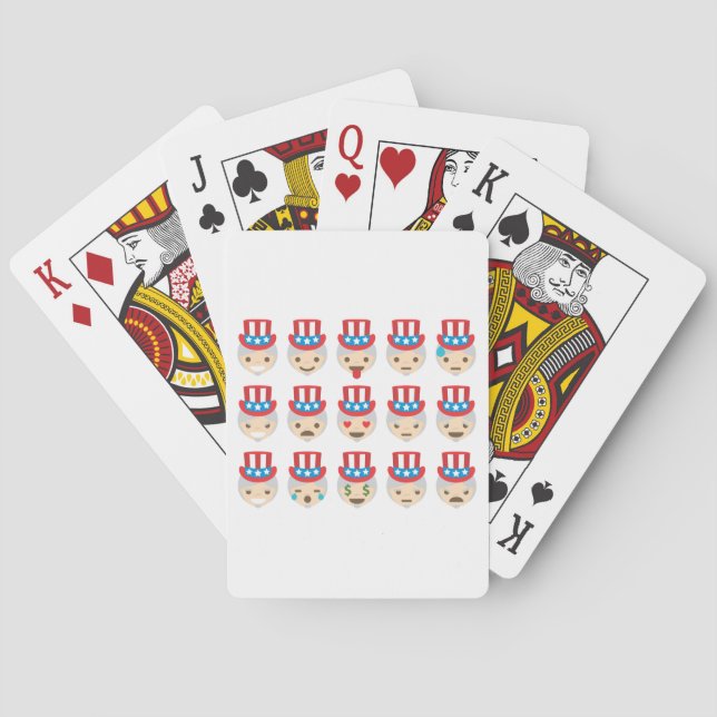 Jeu De Cartes oncle sam emoji (dos)