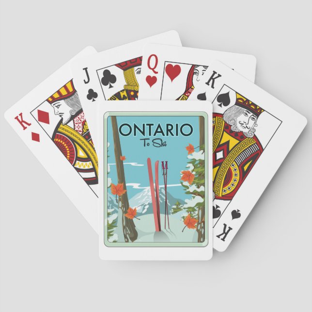 Jeu De Cartes Ontario pour skier (dos)