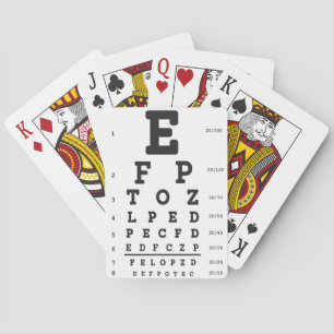 Jeu De Cartes optométrie optique Cartes de lecture classiques