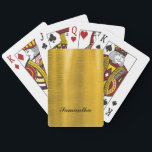 Jeu De Cartes Or classique personnalisé<br><div class="desc">Cartes de jeu classiques d'or avec l'option customisée</div>