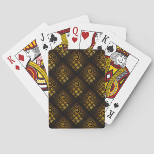 Jeu De Cartes Or Moderne Bohème Élégant Motif d'Art Abstrait #50