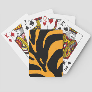 Jeu De Cartes Orange Abstrait Zebra Stripes