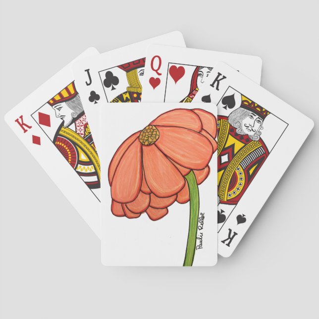 Jeu De Cartes Orange Flower Notebook (dos)