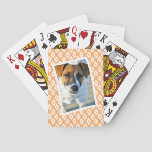 Jeu De Cartes Orange Ocelot Motif cadre photo personnalisé
