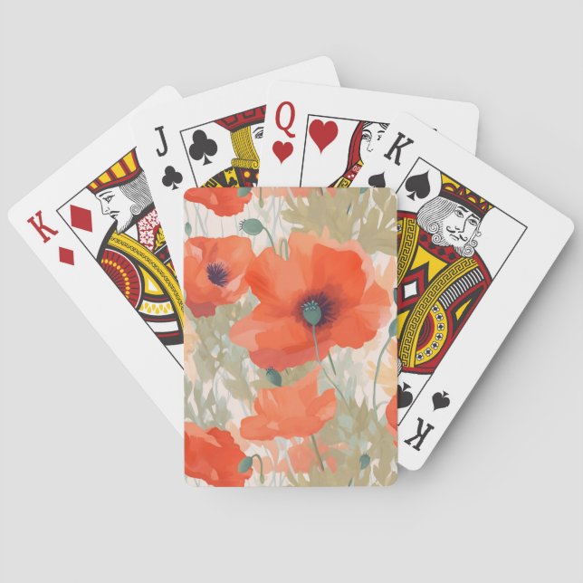 Jeu De Cartes Orange Poppy Meadow (dos)