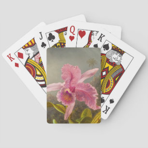 Jeu De Cartes Orchidée avec deux colibris Heade