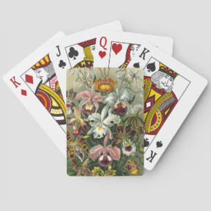 Jeu De Cartes Orchidées Ernst Haeckel, fleurs vintage de la forê