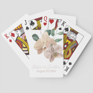 Jeu De Cartes Orchidées romantiques aquarelles