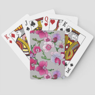 Jeu De Cartes Orchidées Roses En Fleur