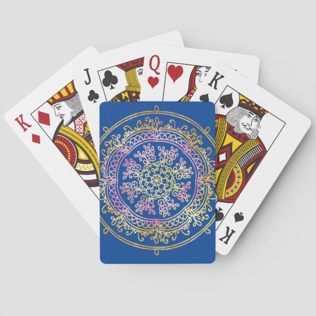 Jeu De Cartes Oreiller à lancer Mandala (dos)