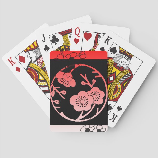 Jeu De Cartes Oriental Apple Blossom Playing Cards (dos)