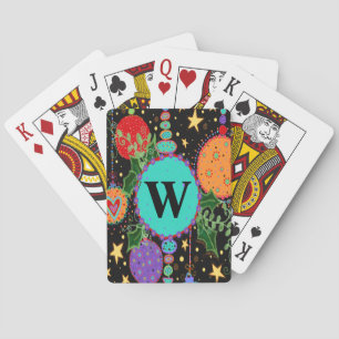 Jeu De Cartes Ornement de Noël monogrammé "Inspirivité"