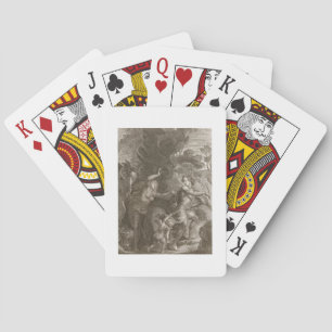 Jeu De Cartes Orphée, menant Eurydice hors de l'enfer, regarde e