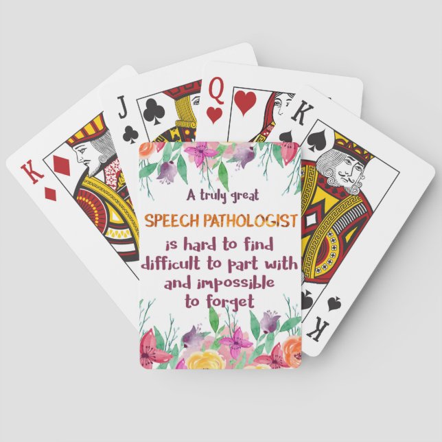 Jeu De Cartes Orthophoniste Cadeau École Thérapeute du Langage (dos)