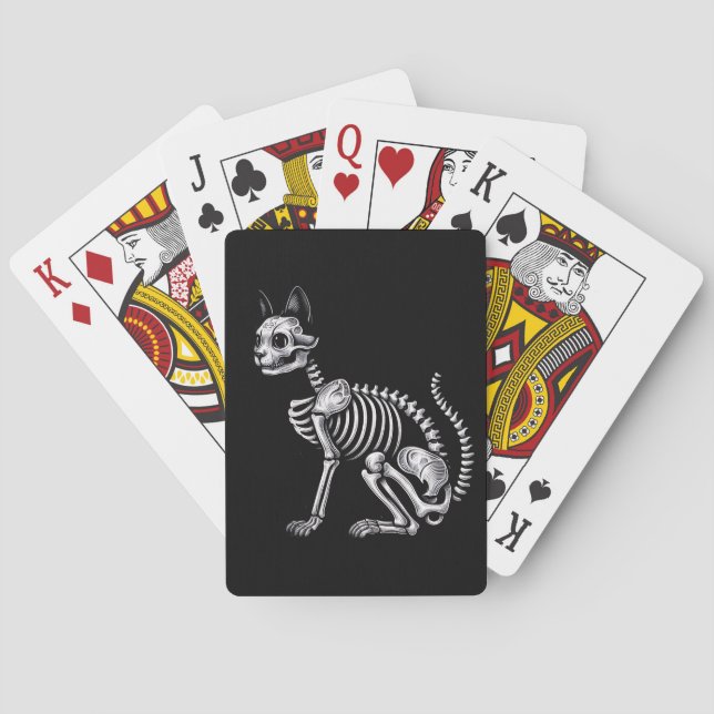 Jeu De Cartes Os de minuit : Chat squelette (dos)