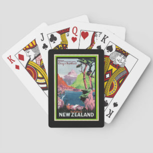 Jeu De Cartes Otago Nouvelle-Zélande Poster Vintage voyage Jouer