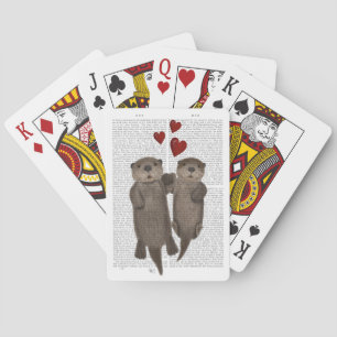 Jeu De Cartes Otters tenant les mains