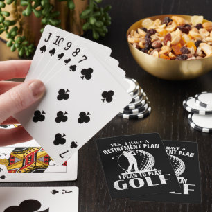 Jeu De Cartes Oui j'ai un plan de retraite Golf drôle golfeur