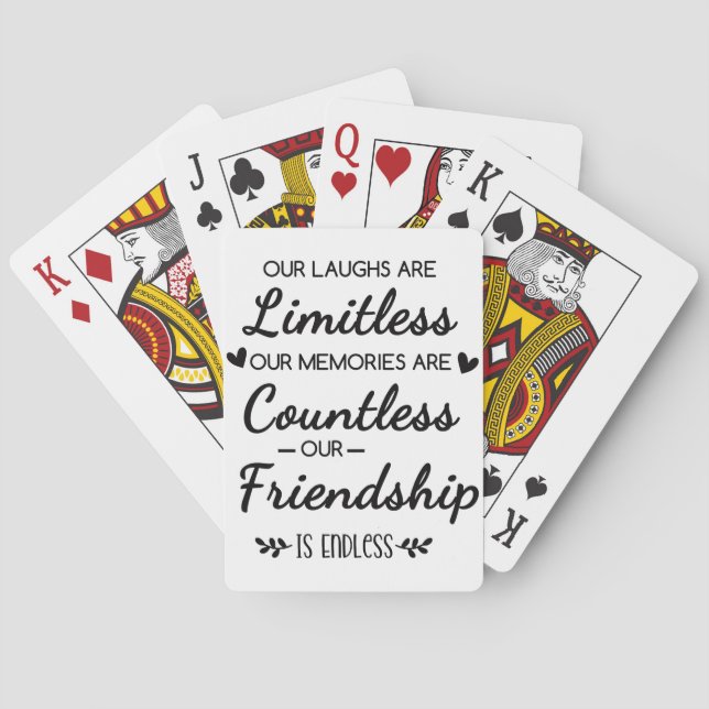 Jeu De Cartes Our Laughs Are Limitless Friendship Quote (dos)