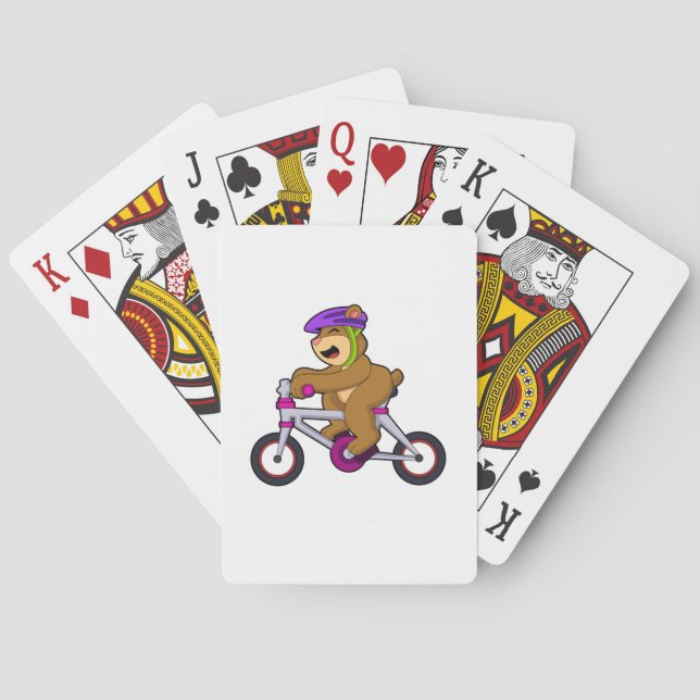 Jeu De Cartes Ours avec vélo et casque (dos)
